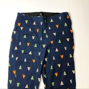 H&M Navy Moth Skinny Pants